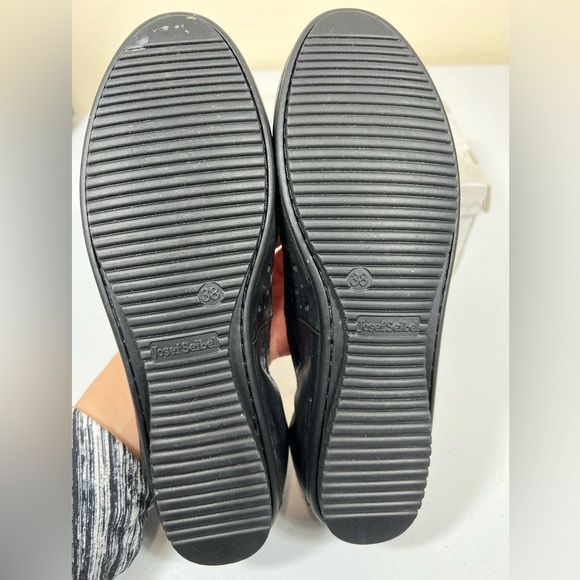 New Josef Seibel black flat distressed leather look 38 - Picture 2 of 5